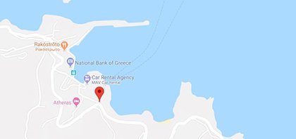 Χάρτης του λιμανιού του Ευδήλου στην Ικαρία στα νησιά του Βορείου Αιγαίου στην Ελλάδα