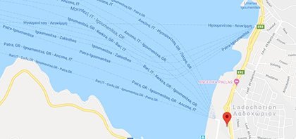 Χάρτης του λιμανιού της Ηγουμενίτσας στην Ελλάδα