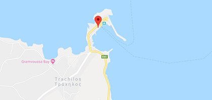 Χάρτης του λιμανιού Κισσάμου στην Κρήτη