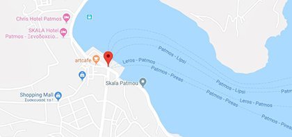 Χάρτης του λιμανιού της Πάτμου στα Δωδεκάνησα
