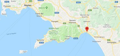 Χάρτης του λιμανιού του Σαλέρνο στην Ιταλία