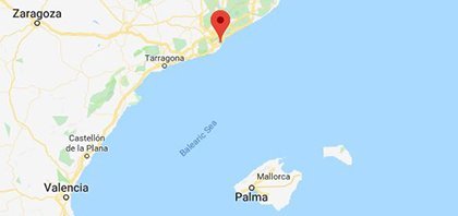 Χάρτης του λιμανιού της Βαρκελώνης στην Ισπανία